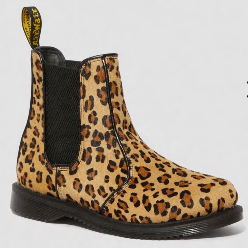 Dr. Martens Leopard Print Chelsea Boots - Tan, Black, Brown